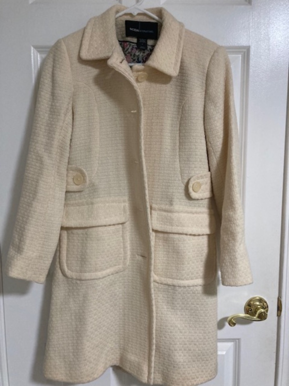 off-white/cream winter coat